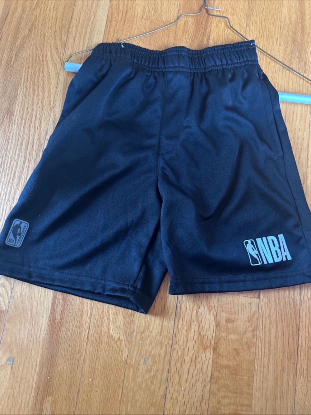 NBA Black Athletic Performance Shorts with Logo